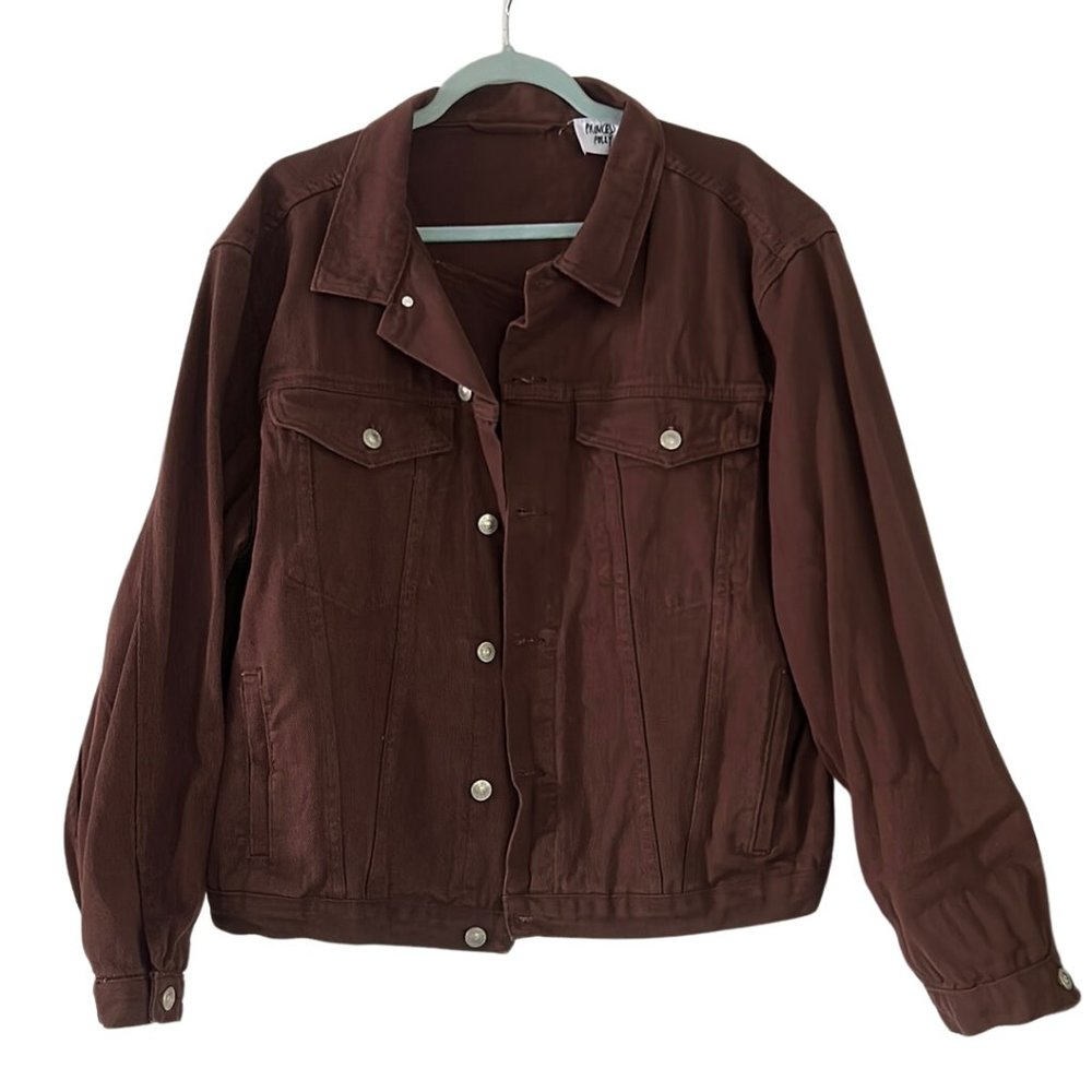 Princess Polly Oversized Brown Denim Jacket